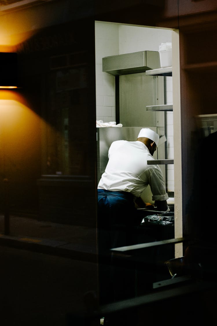 Street Vendor Preparing Fast Food