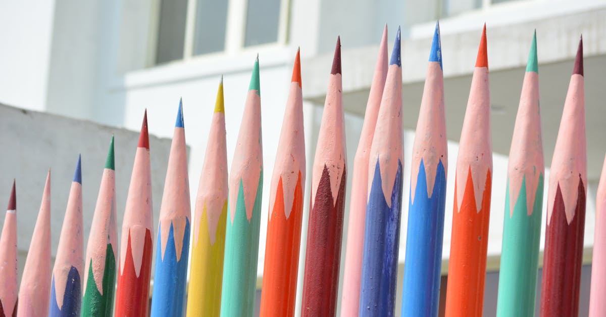 Free stock photo of coloured pencils, pen, pencil