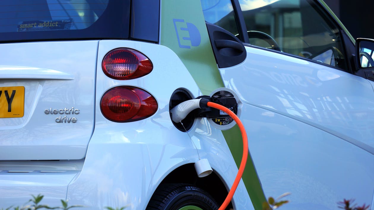 charging a white car