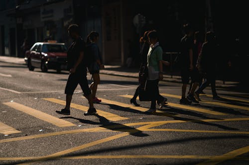 People Walking on Pedestrian Lane