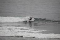 Man Surfing on Sea Waves