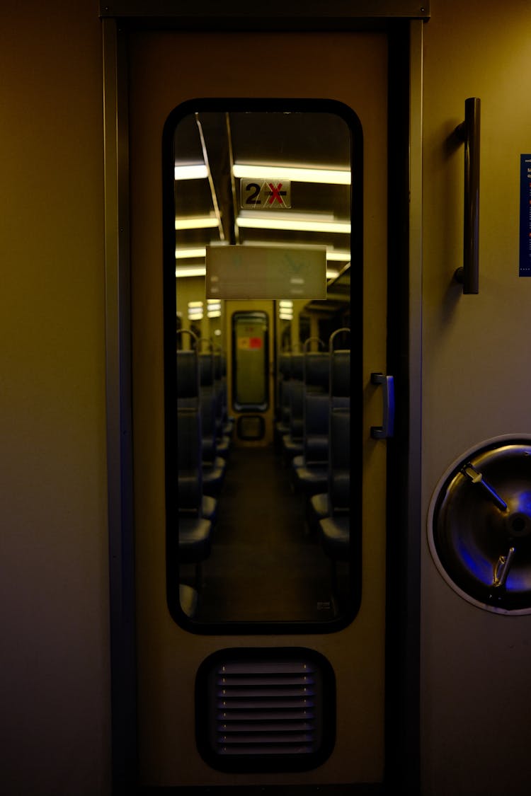 Doors To Empty Train Car