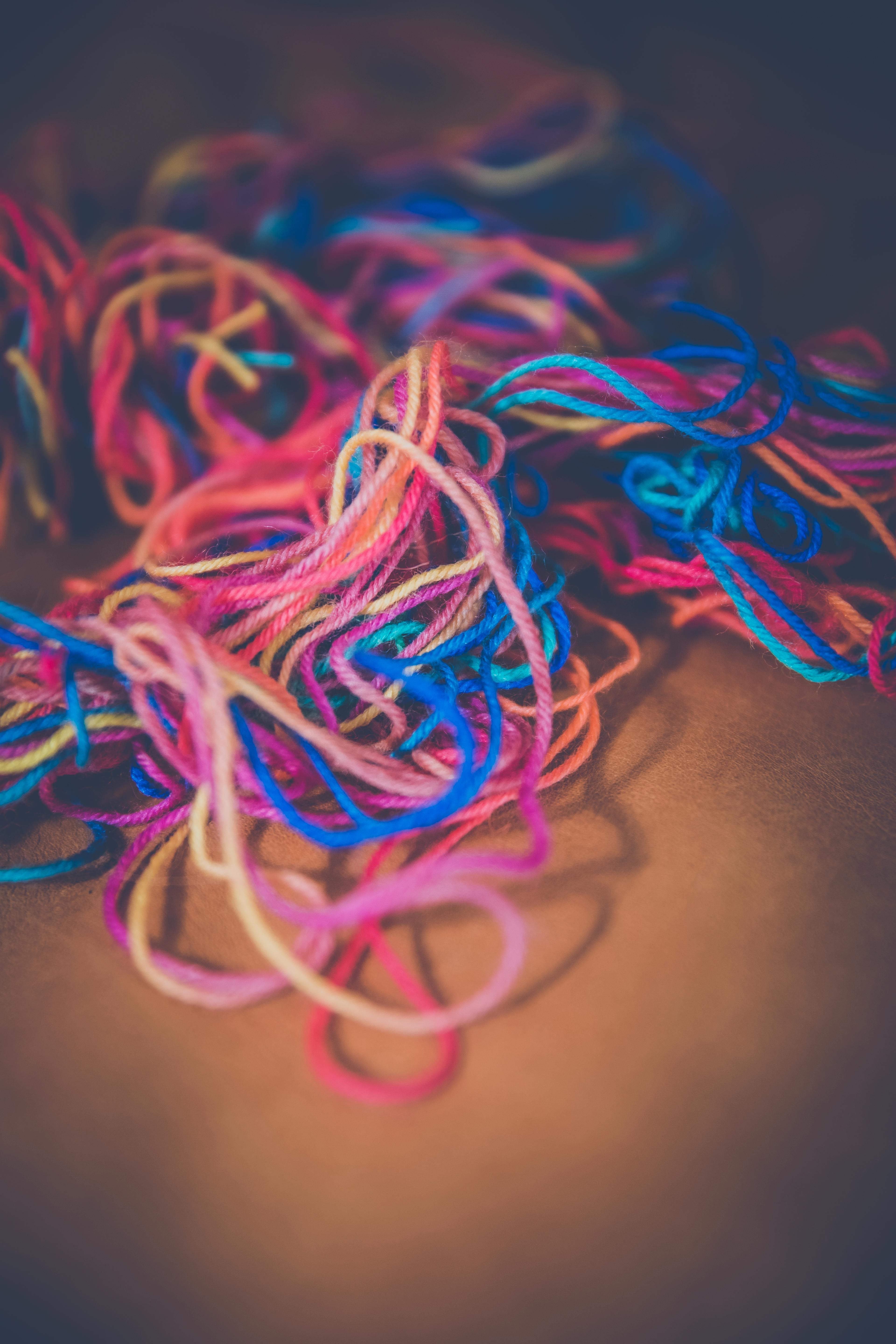 Free stock photo of colorful, colourful, string