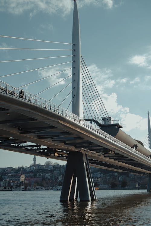 Photo of Suspension Bridge Over Body of Water