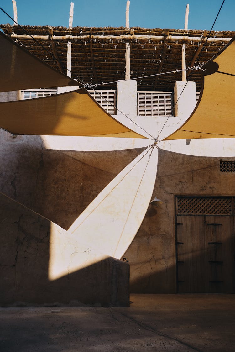 Canopies Near Concrete House