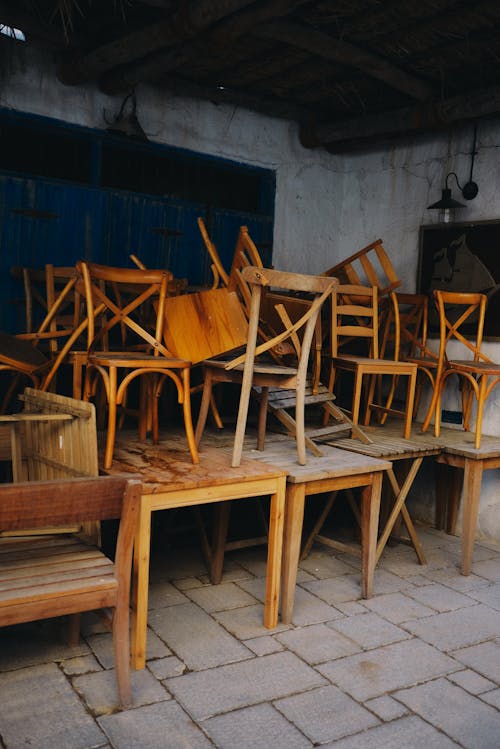 Old Wooden Chairs and Tables
