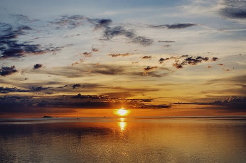 Бесплатное стоковое фото с водоем, восход, закат