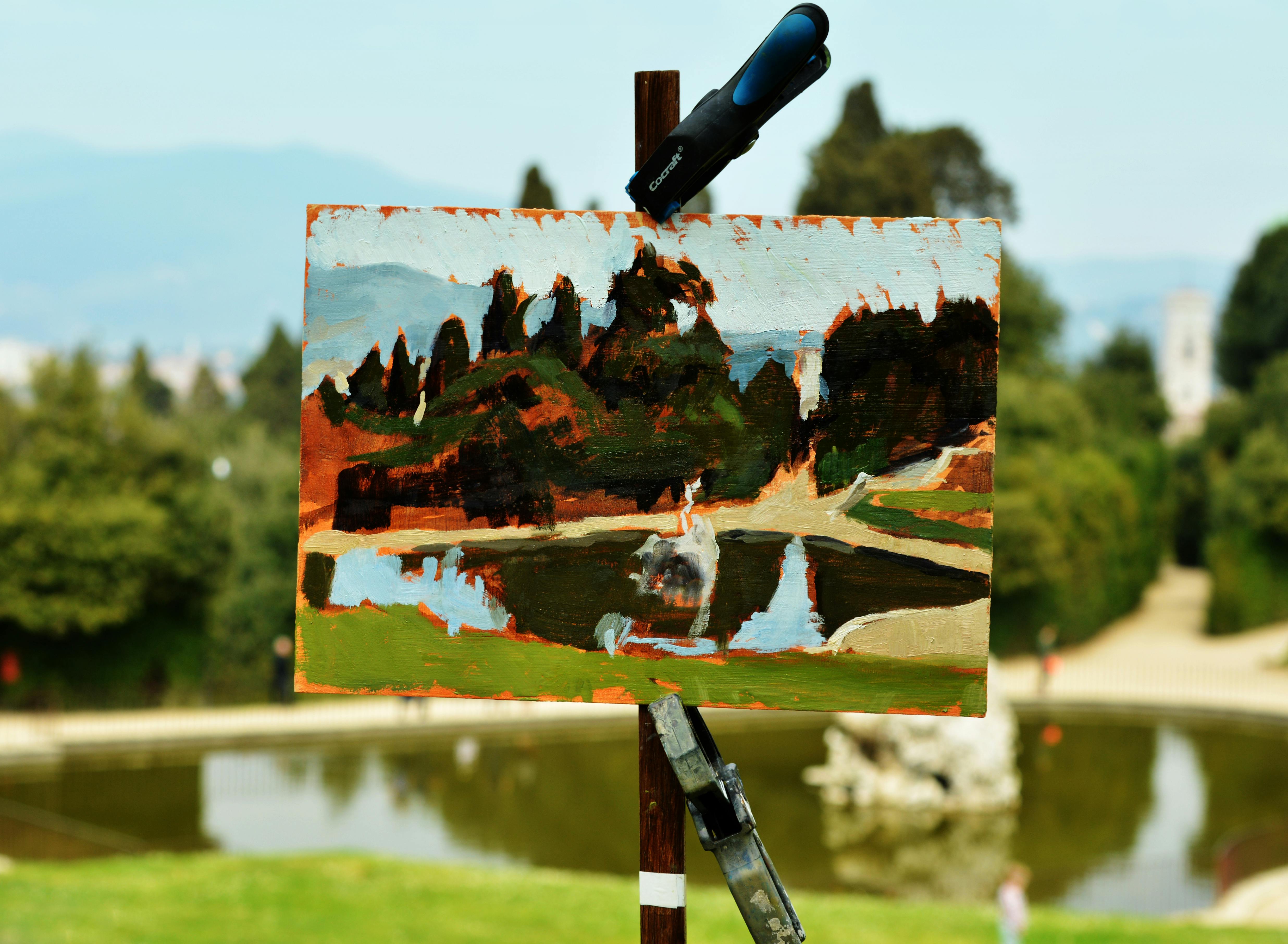 一幅画作捕捉了意大利佛罗伦萨博博利花园的户外风景之美