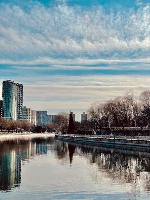 Reflection in River in Winter