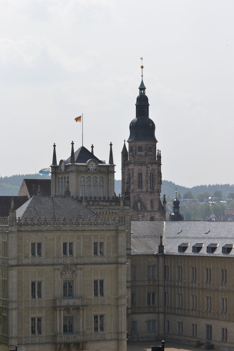 Aerial Photography Of Ehrenburg Palace Under White Sky