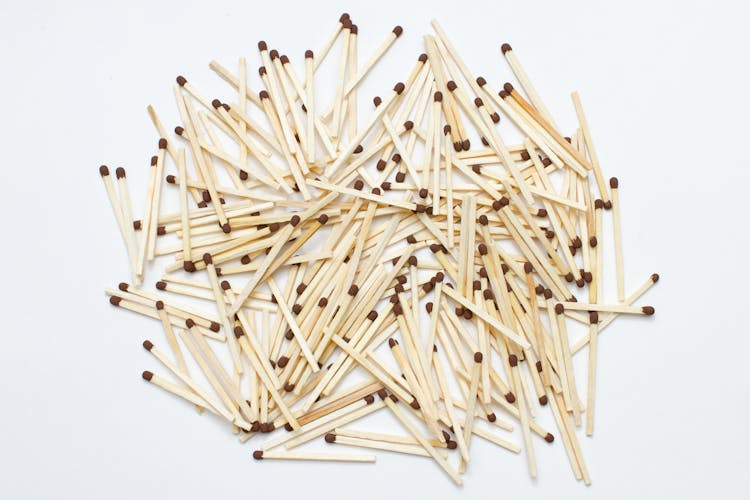 Matches On White Table Top