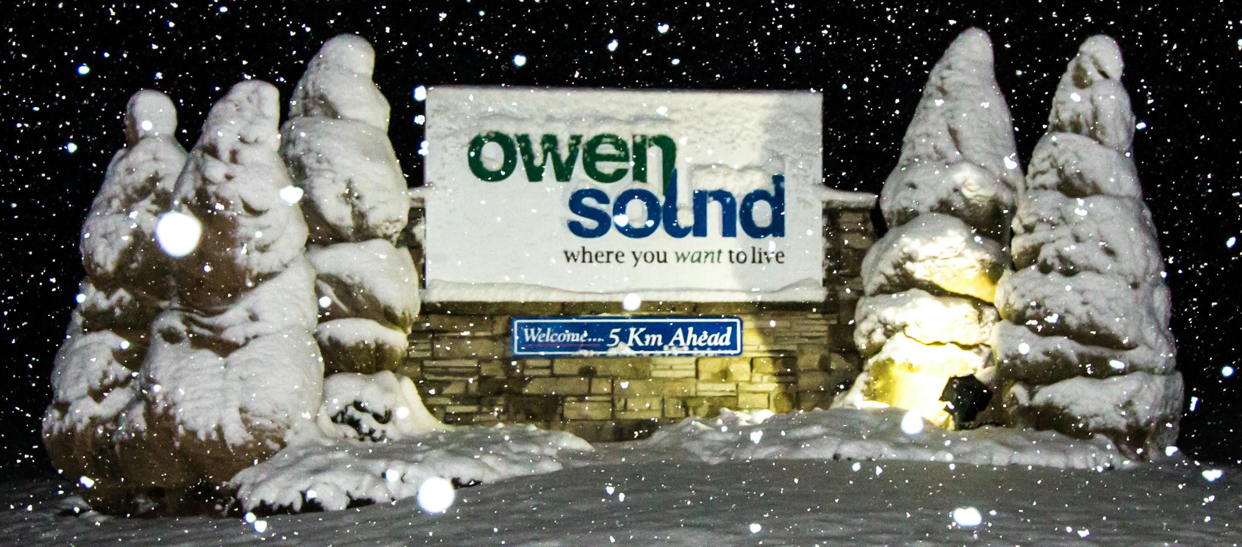 Free stock photo of grey county, owen sound, Owen Sound winter sign