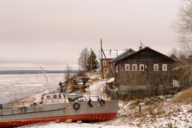 Broken Boat On The Shore