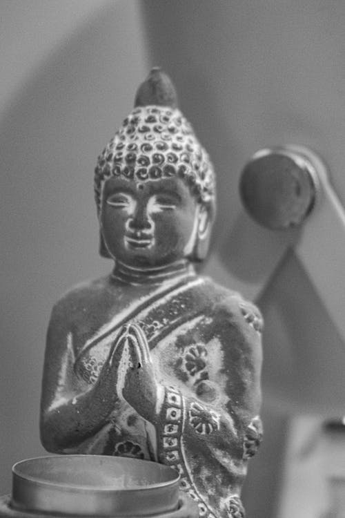 Základová fotografie zdarma na téma buddha, černobílý, duchovní