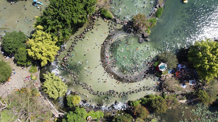 Aerial Shot Of A Nature Resort