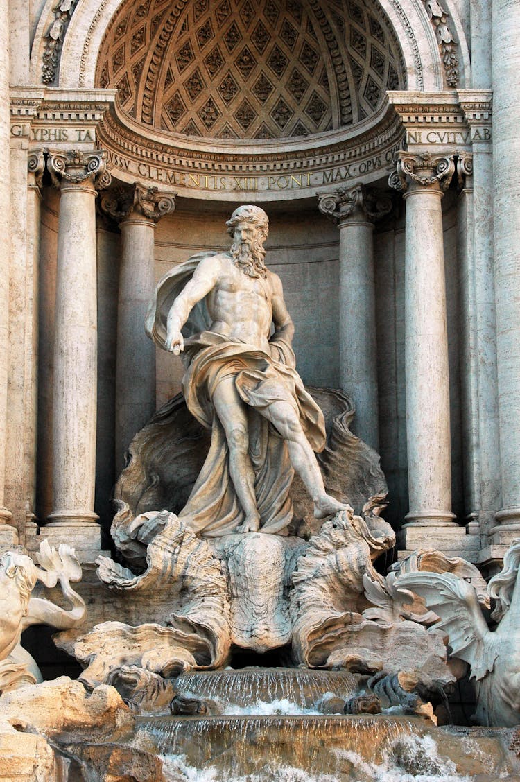 The Statue Of The Titan God Oceanus