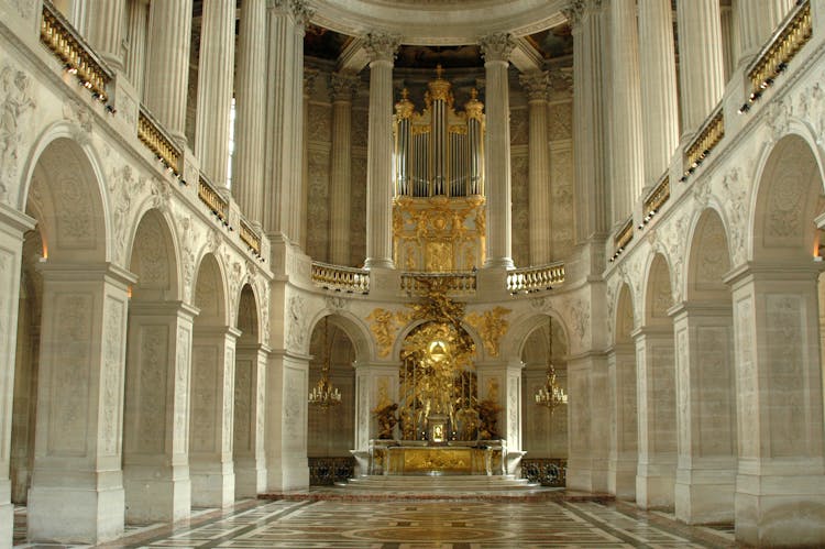 Interior Design Of The Royal Chapel In Versailles France