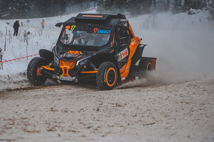 A Racing Buggy Car On Dirt Road