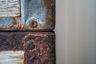 Black and Brown Metal Door