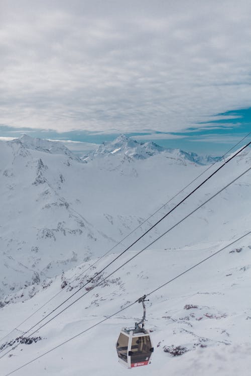 Ski Lift in Mountains