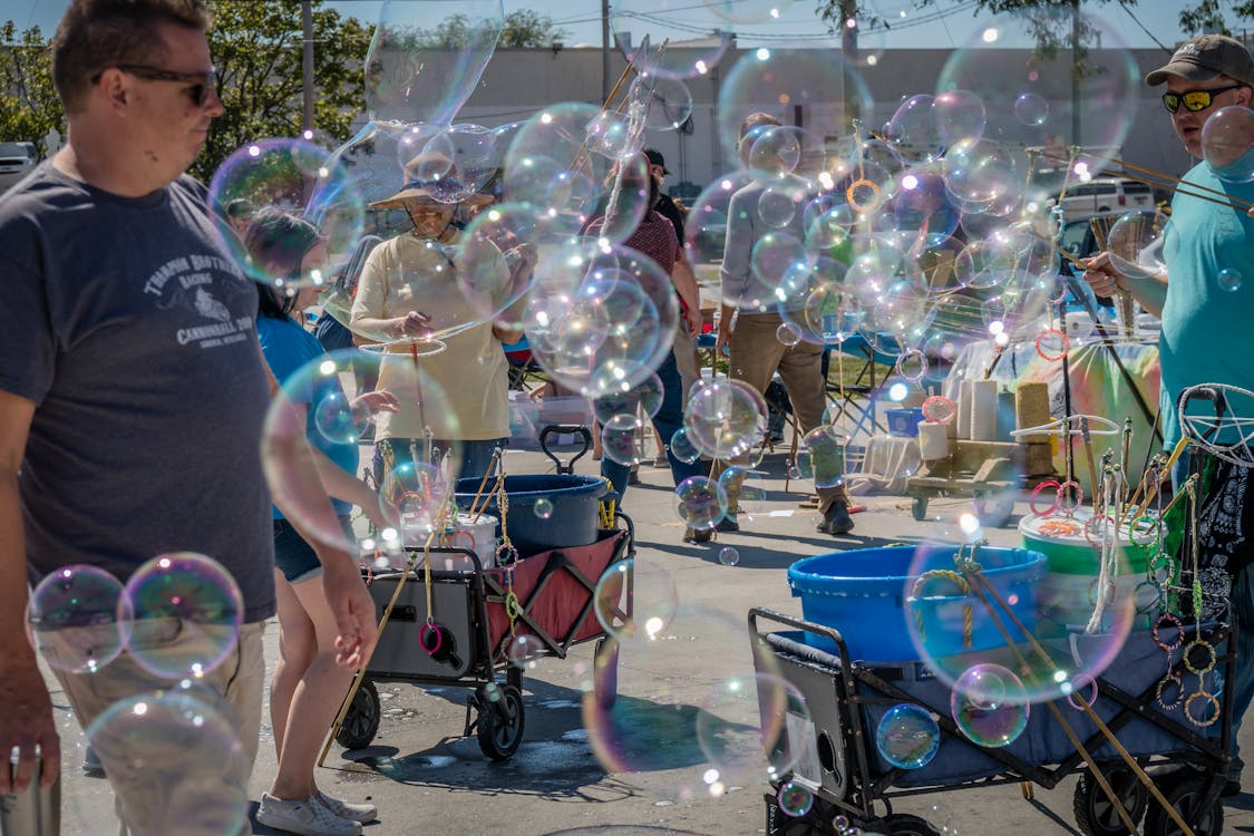 Free stock photo of blowing bubbles Stock Photo