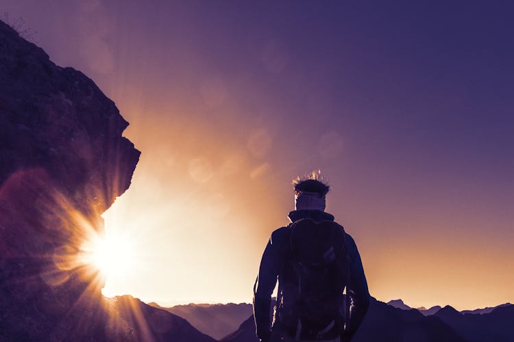 Silhouette Of Person In Jacket