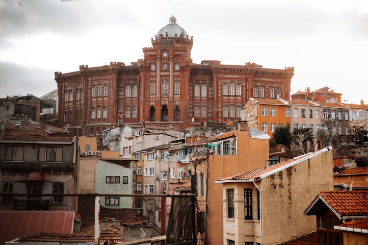 Old Buildings And Historic College In Cityscape