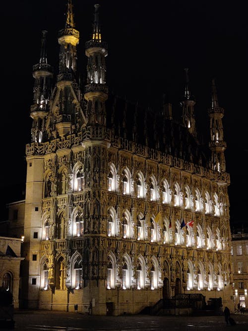 Foto profissional grátis de à noite, arquitetura histórica, leuven