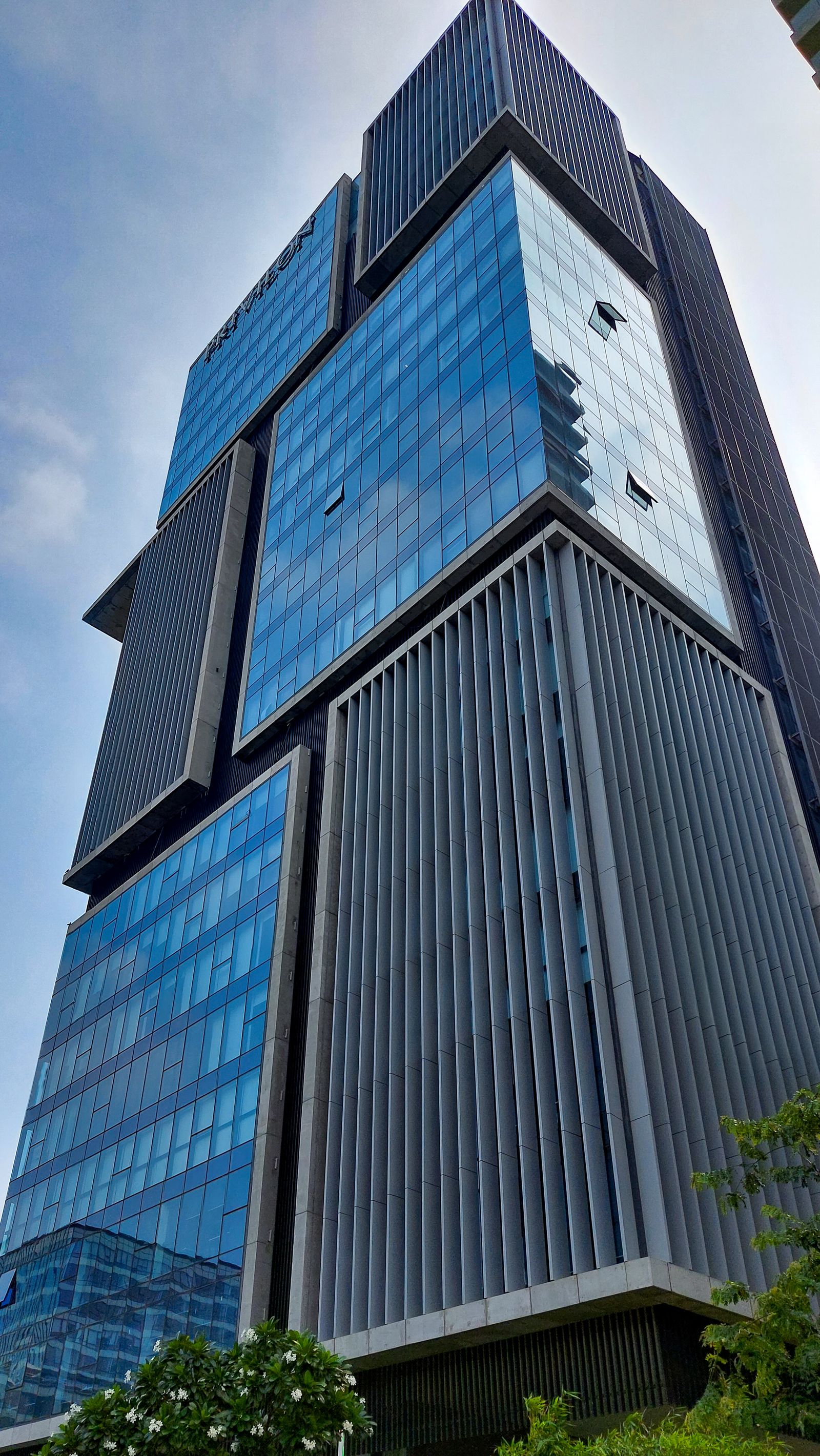 Commercial glass building
