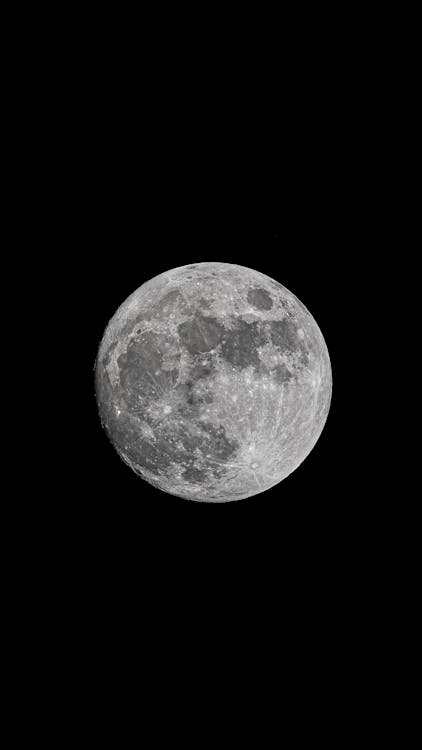Full Moon on Dark Sky · Free Stock Photo