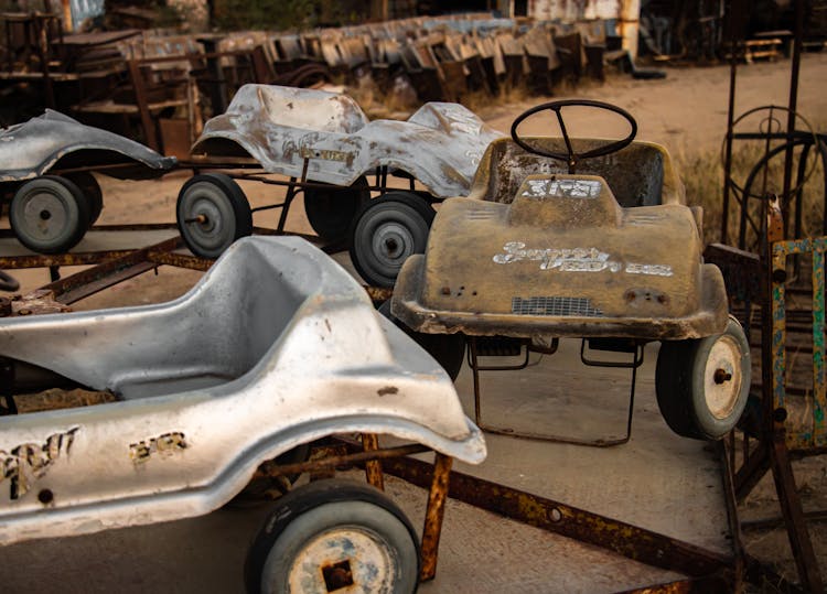 Photograph Of An Abandoned Carnival Ride