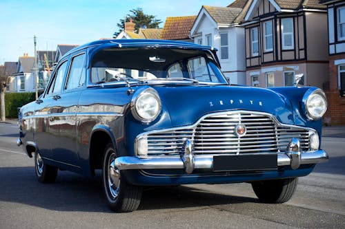 Photograph of a Blue Zephyr Car