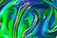 Green and Blue Abstract Paint