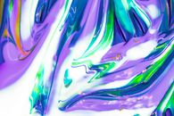 Vibrant Paints Mixed Together