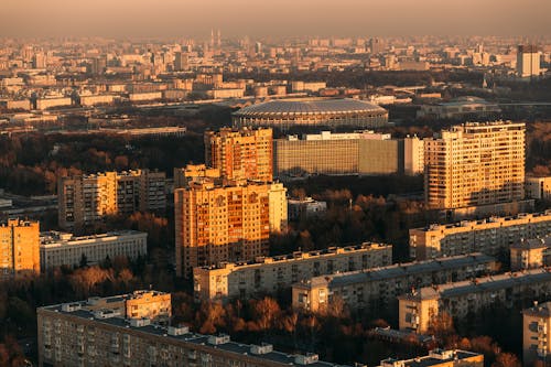 Aerial View of City Buildings