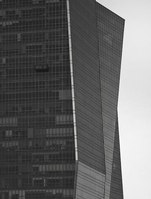 Grayscale Photo of a Modern Building