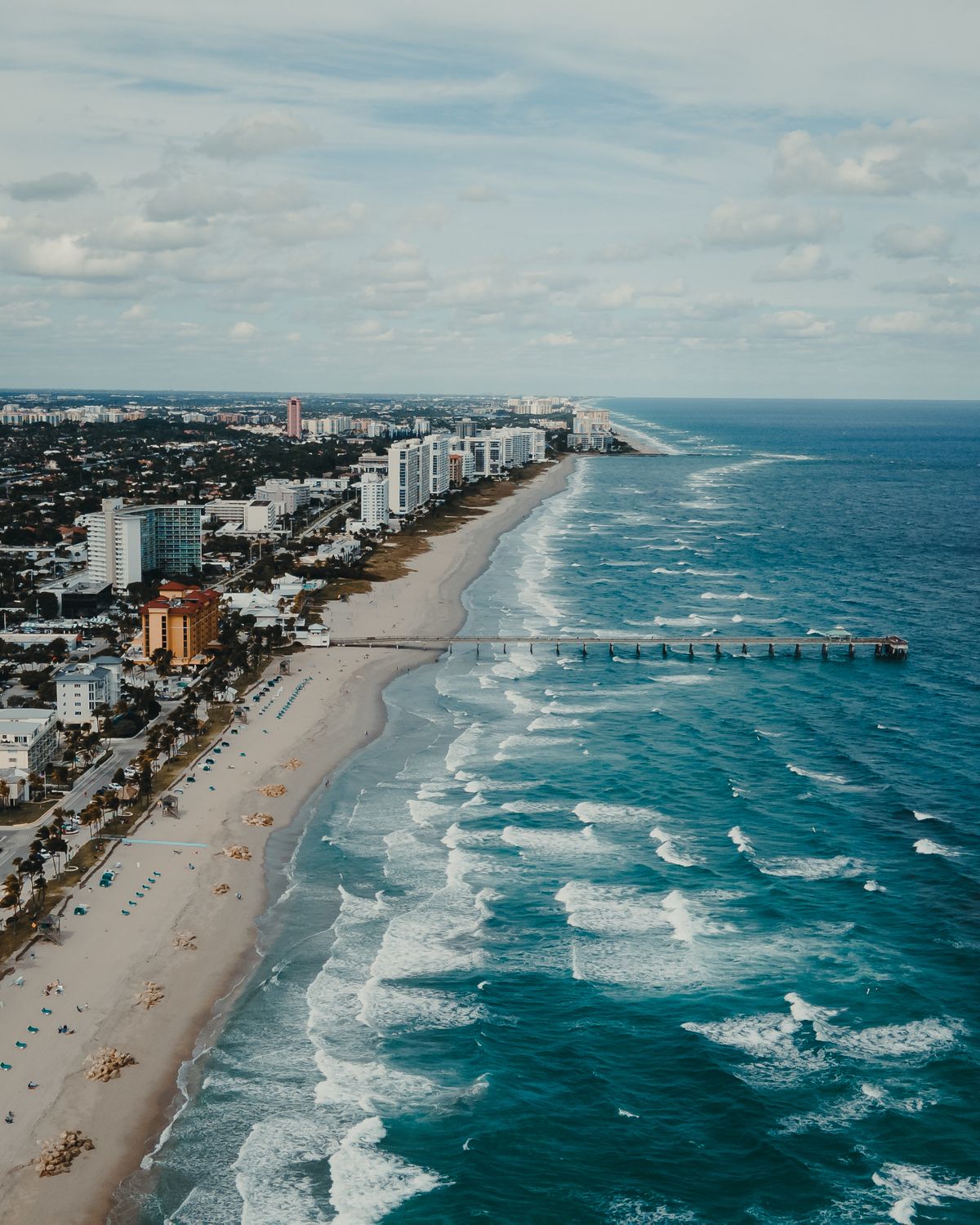Aerial view of a Florida coastline