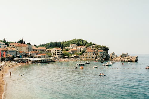 People and Boats on the Beach