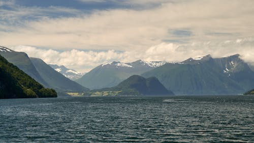 Scenic View of the Mountains and the Lake