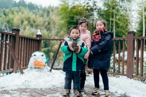 Základová fotografie zdarma na téma asijský, bundy, děti