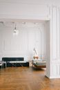 White Wooden Door Closed Near White Wooden Table