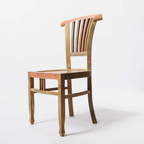 Free A Brown Wooden Chair on a White Surface Stock Photo