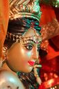 Statue of a Woman God in Colorful Paints