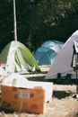Gray Tent on Green Grass Field