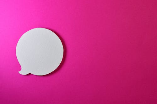 Pink Background With Speech Bubble