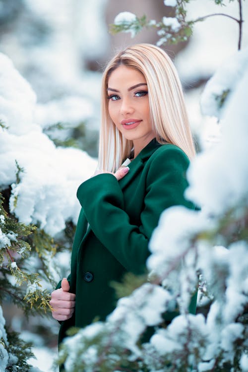 Winter Fashion, female, model, branch, winter, coat, tree, girl