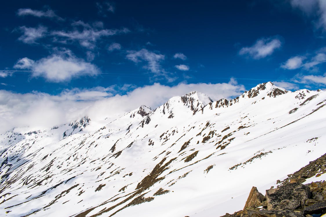 Aerial Photo of Snow-covered Mountain