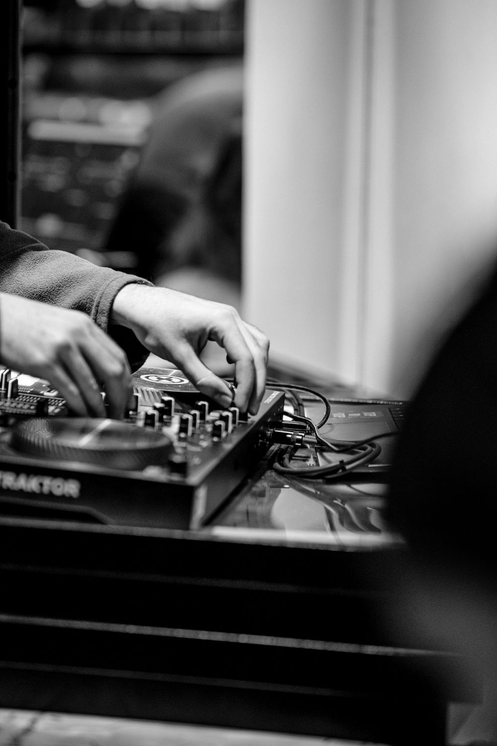 Console DJ haut de gamme, gros plan