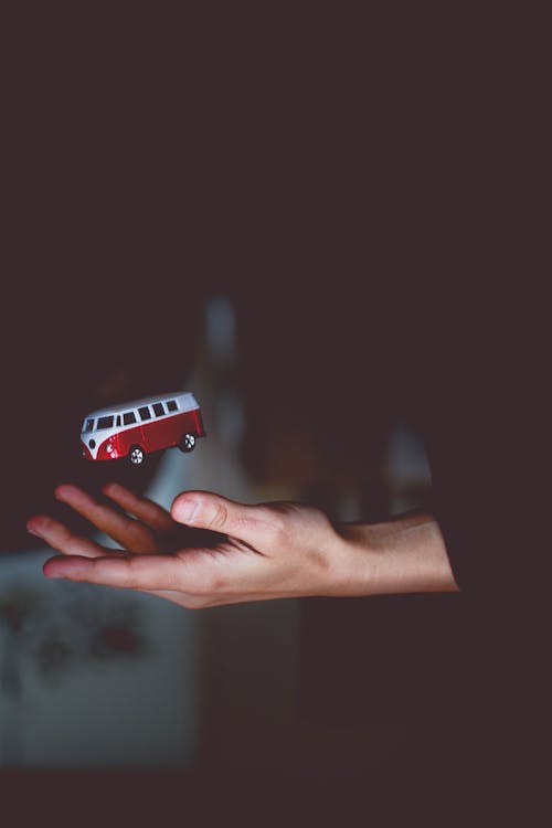 Free Red and White Bus Toy Stock Photo