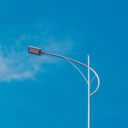 A Street Lamp Under a Blue Sky